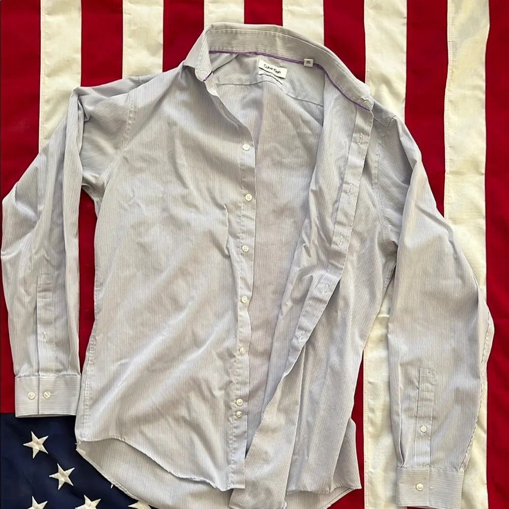 CK Striped Button-Up Shirt - Picture 1 of 12
